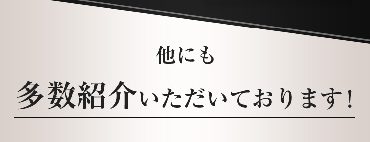 他にも多数ご紹介いただいております